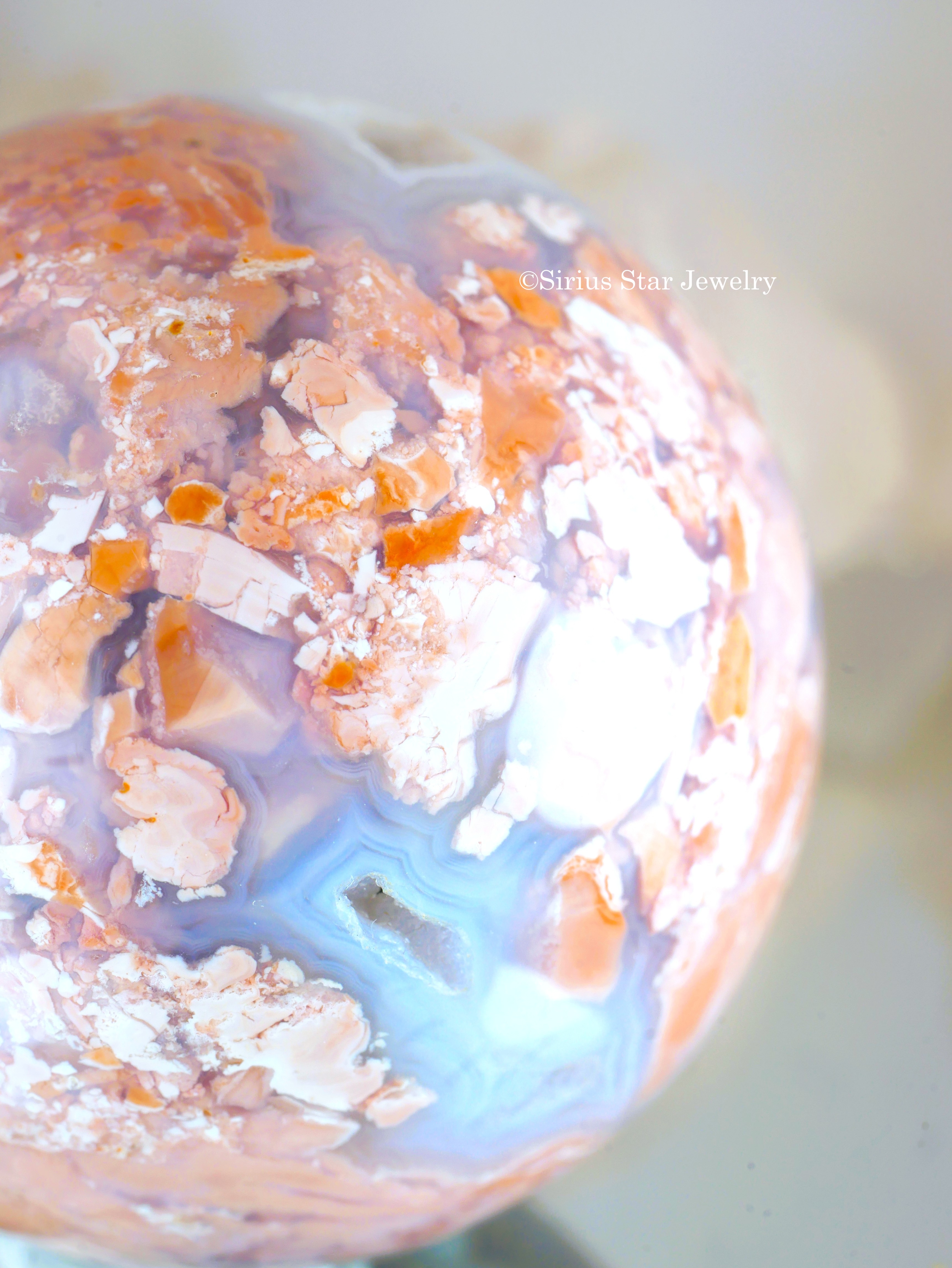 【ドゥルージー桜めのうスフィア】ミディアム