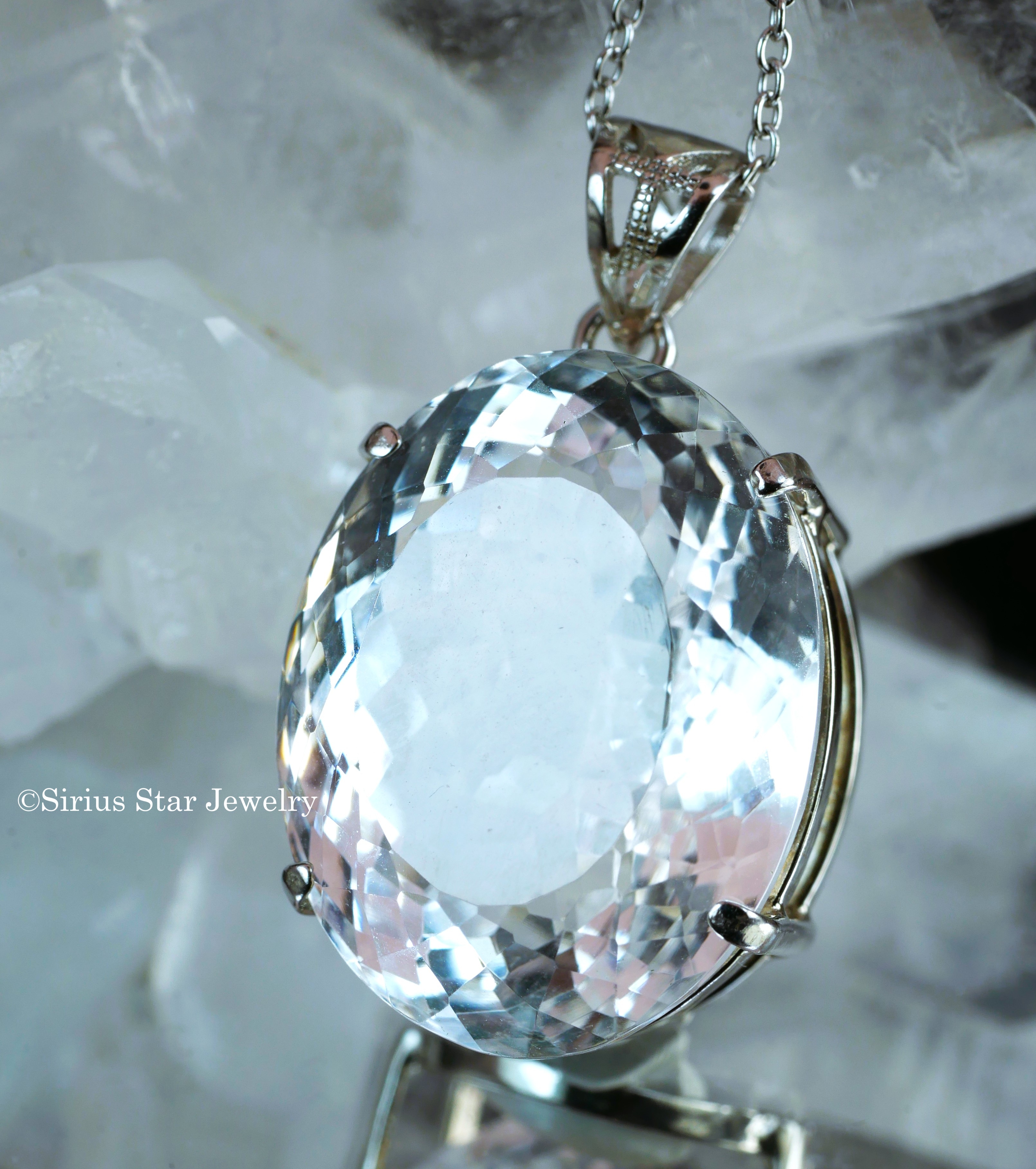 【レムリアン水晶】ブリリアントカットペンダント