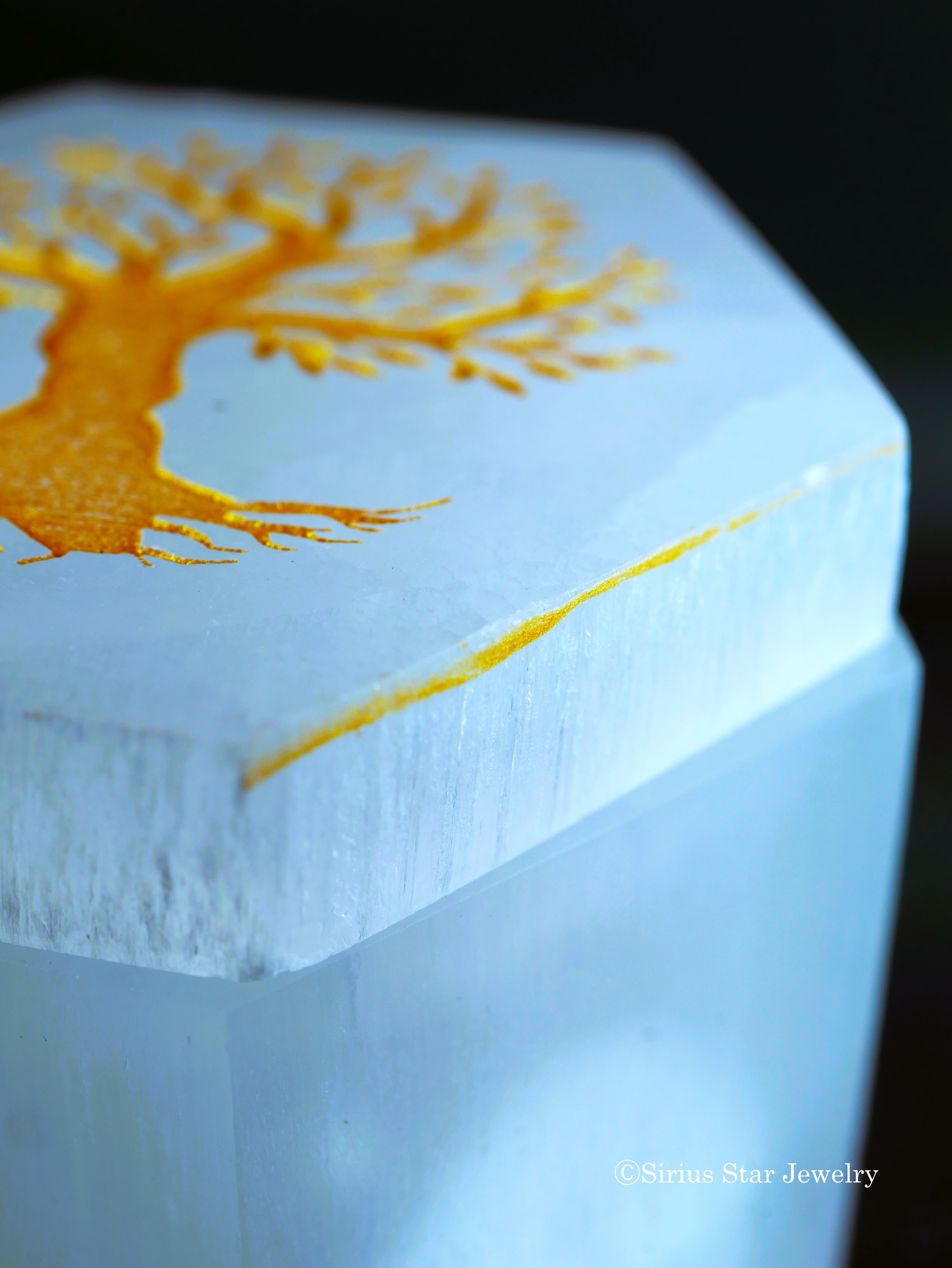 パワーヒーリングセレナイトミニケース　【生命の樹】